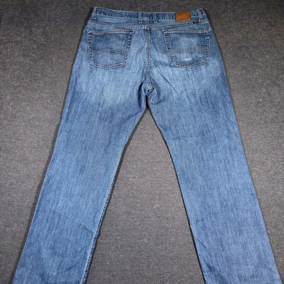 Lucky Brand 329 Classic Straight Jeans Mens 38x34 Blue Denim Stretch Faded Y2K - Picture 3 of 7